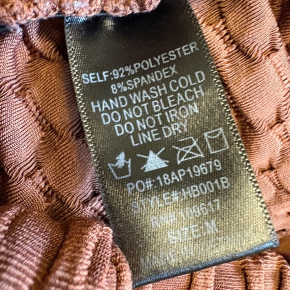 Stella Luce Honeycomb Textured Brown Butt lifting Leggings women's size Medium - Picture 6 of 10